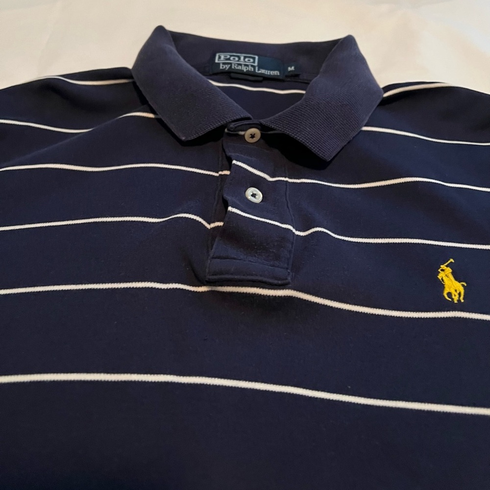 Polo by Ralph Lauren Navy and White Striped Polo